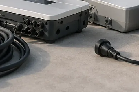 Electrical equipment, cables and charging components prepared for freight planning